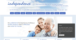 Desktop Screenshot of independenceproducts.co.uk